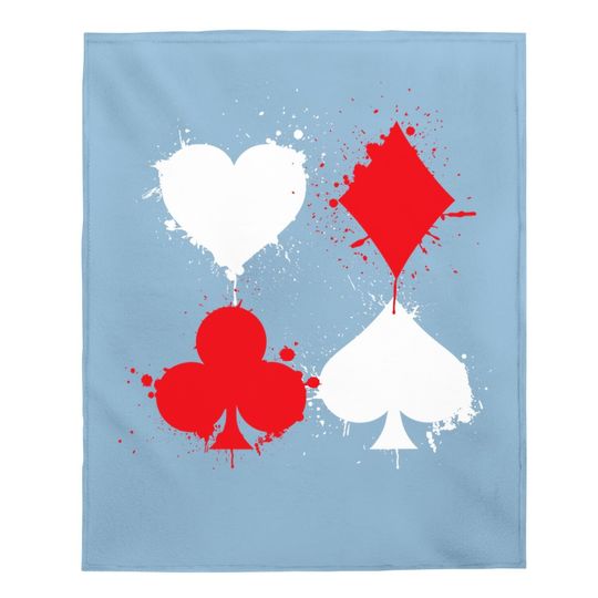 Playing Cards Poker Heart Spade All In Club Baby Blanket