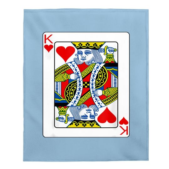 King Of Hearts Playing Card Baby Blanket