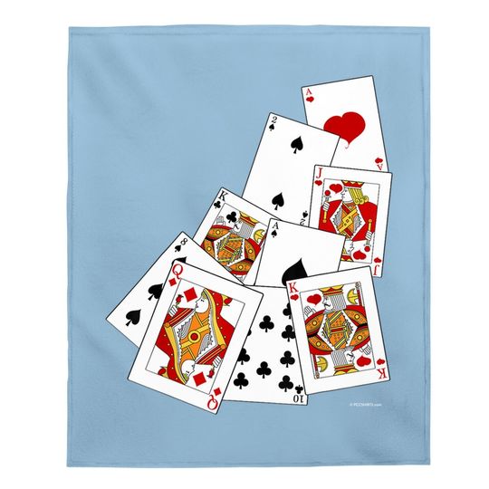 Poker Playing Card Baby Blanket Ace King Queen Jack