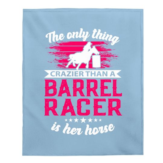 Barrel Racing Roping Horseback Riding Horse Rodeo Cowgirl Baby Blanket