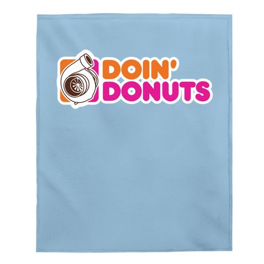 Doin' Donuts Racing & Drift Car Baby Blanket