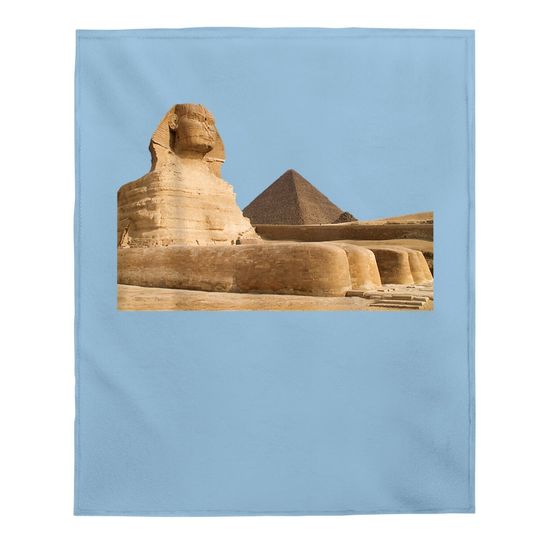 Great Sphinx Of Giza And The Egyptian Pramids Baby Blanket