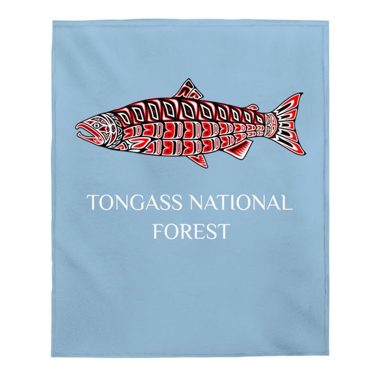 Tongass National Forest, Alaska Native American Coho Salmon Baby Blanket