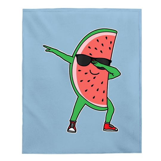 Dabbing Watermelon Kawaii Dab Summer Fruit Melon Baby Blanket