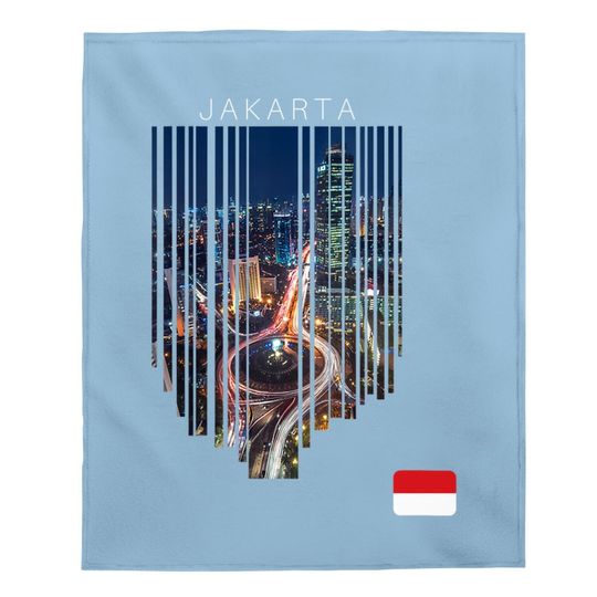Jakarta Indonesia Flag Baby Blanket