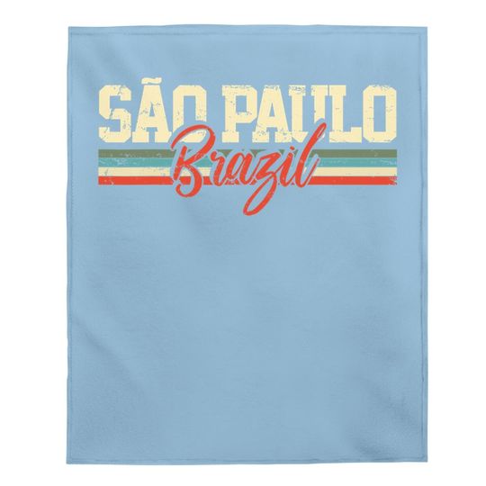 Sao Paulo Brazil Vintage Gift Baby Blanket