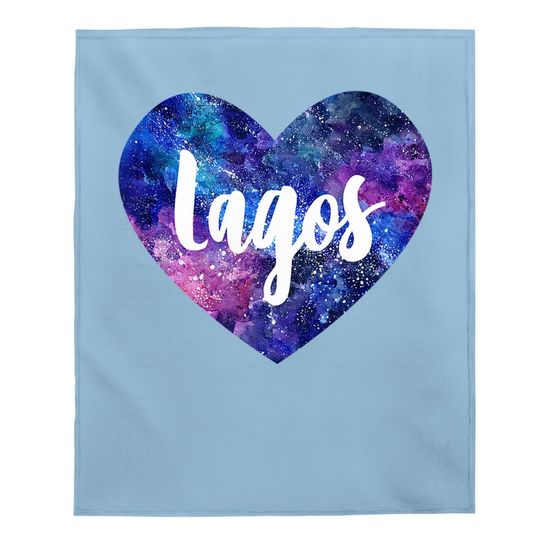I Love Lagos Space Galaxy Baby Blanket