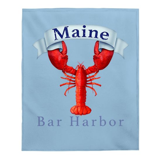 Maine State Bar Harbor Lobster Baby Blanket