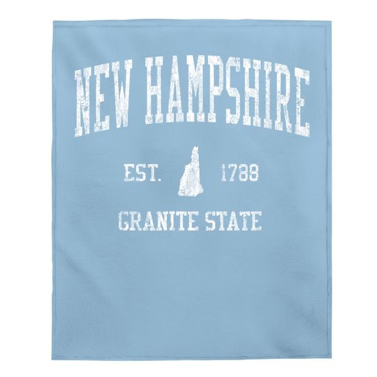 New Hampshire Vintage Sports Design Baby Blanket