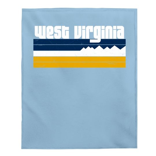Cute West Virginia Allegheny Mountains Retro Baby Blanket