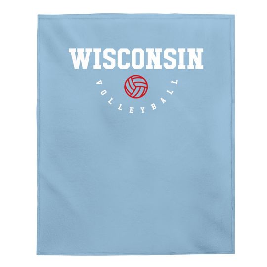 Wisconsin Volleyball Team Baby Blanket