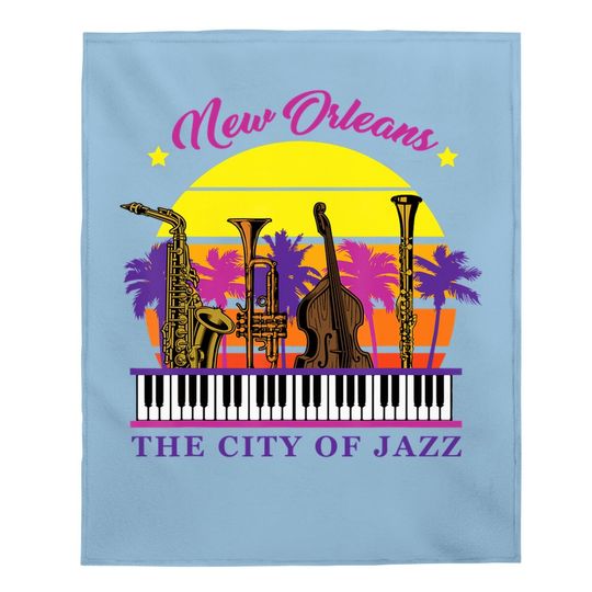 New Orleans The City Of Jazz Jazz Music Festival Baby Blanket