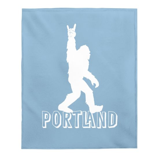 Bigfoot Portland Oregon Rock And Roll Baby Blanket