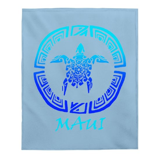 Maui Vintage Tribal Turtle Baby Blanket