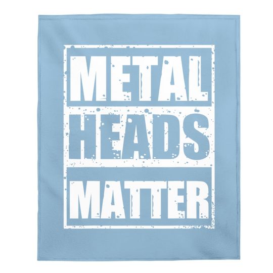 Metalheads Matter Heavy Mano Cornuta Bassist Rock Baby Blanket