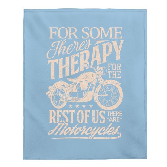 Retro Vintage Motorcycle Rider Therapy Baby Blanket