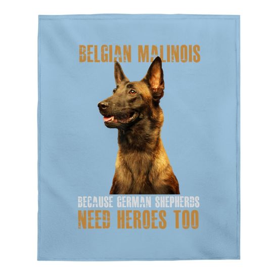 Belgian Malinois American Flag Baby Blanket