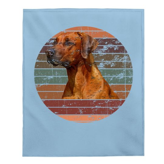 Rhodesian Ridgeback Dog Gift Retro Sunset Baby Blanket