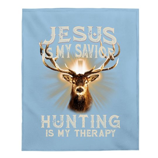 Jesus Is My Savior Riding Is My Therafy Motorcycle Engine Baby Blanket