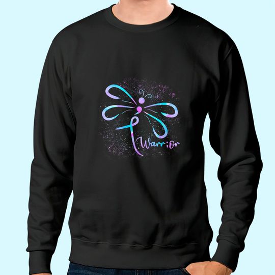 Suicide Prevention Awareness Dragonfly Semicolon Sweatshirt