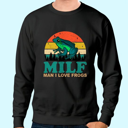 I Love Frogs Saying Amphibian Lovers Sweatshirt