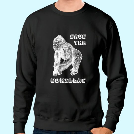 Vintage Save The Gorillas Africa Conservation Sweatshirt