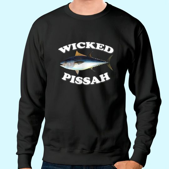 Wicked Pissah Bluefin Tuna Illustration Fishing Angler Gear Sweatshirt