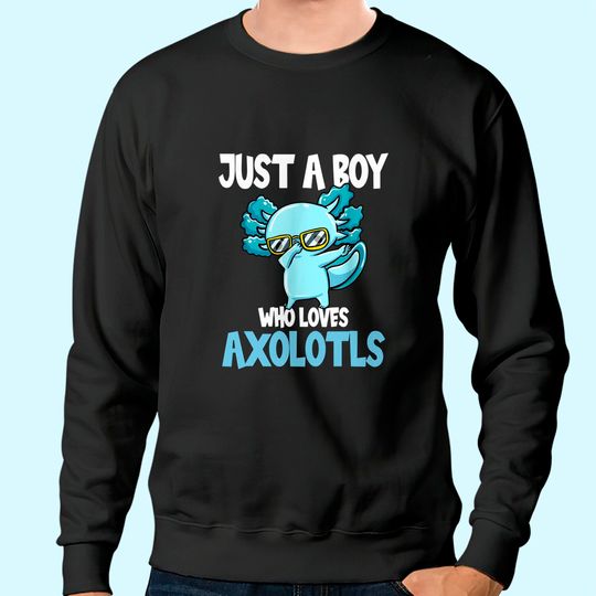 Just a boy who loves axolotls Cute FKawaii Sweatshirt