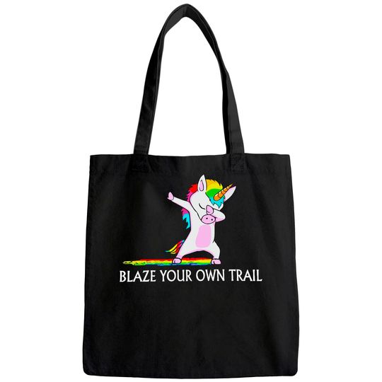 Blaze Your Own Trail Unicorn Tote Bag