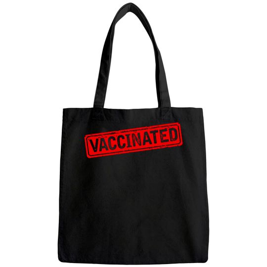Certified Vaccinated Red Stamp Humor Men's Graphic Tote Bag