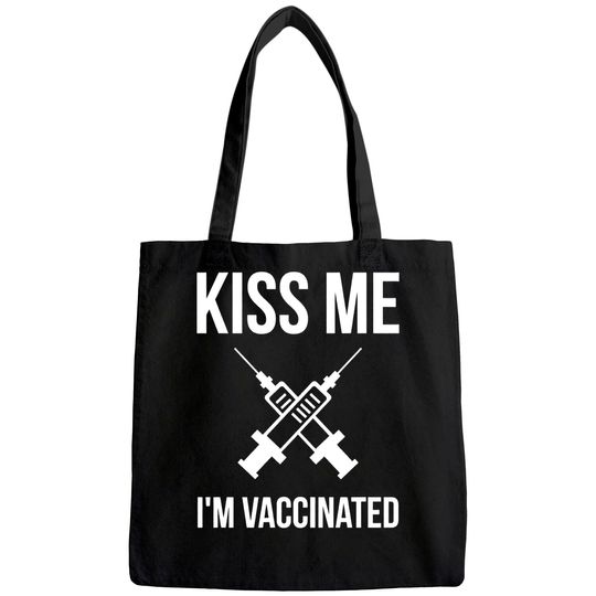Kiss Me I'm Vaccinated Tote Bag Irish Vaccinated Tote Bag Kiss Me Im Vaccinated Tote Bag