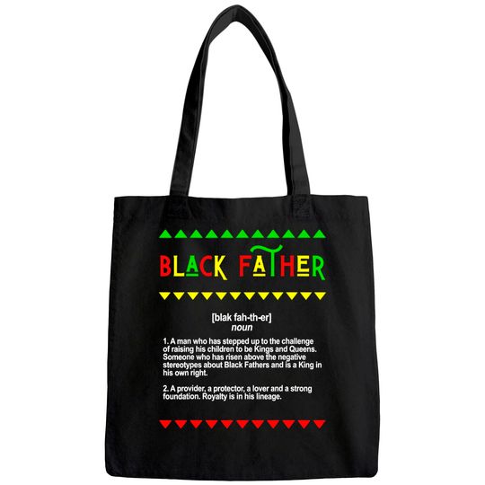 Men Tote Bag Black Father