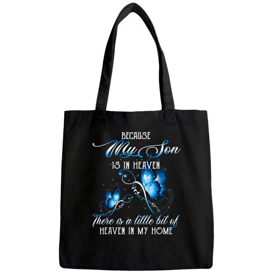 My Son My Guardian Angel Parents Lost Son Miss Son in Heaven Tote Bag