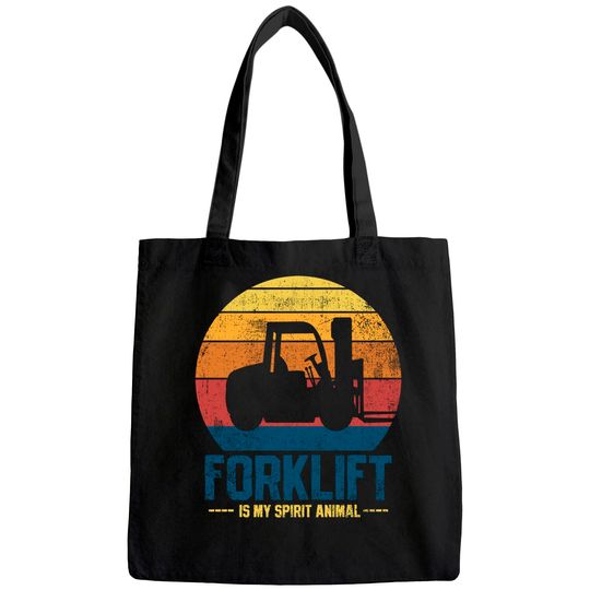 Forklift Vintage Tote Bag