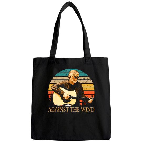 Vintage Retro Bob Arts Seger Love Musician Against The Wind Tote Bag