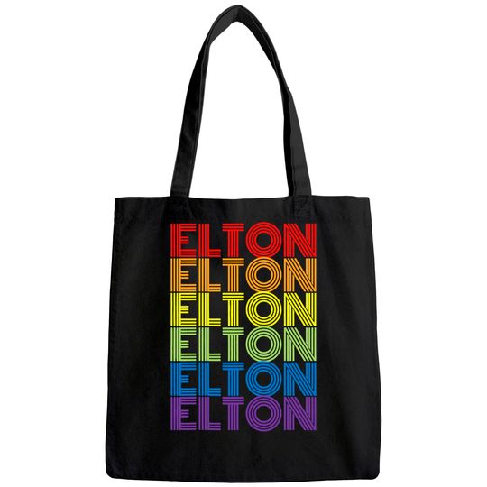 Retro Style Elton Rainbow Tote Bag