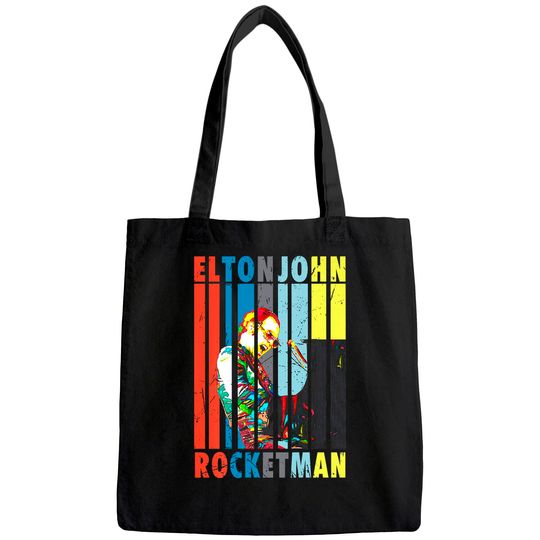 Vintage Elton Art John Country Musician Play Piano Rocketman Premium Tote Bag
