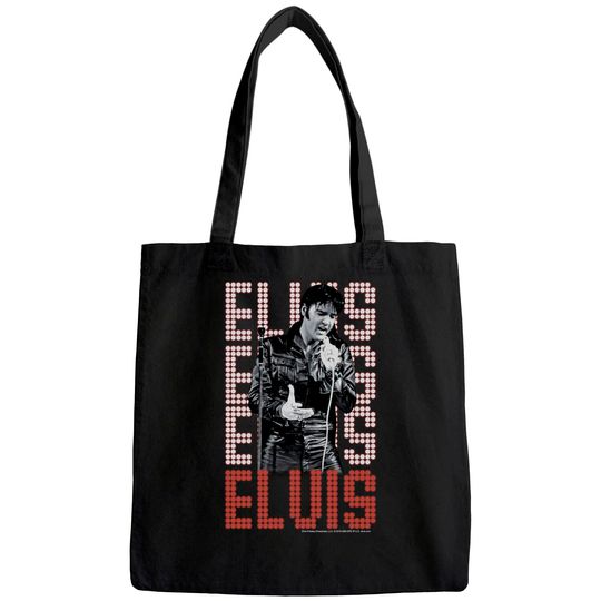 Elvis Presley King of Rock and Roll Music Tote Bag
