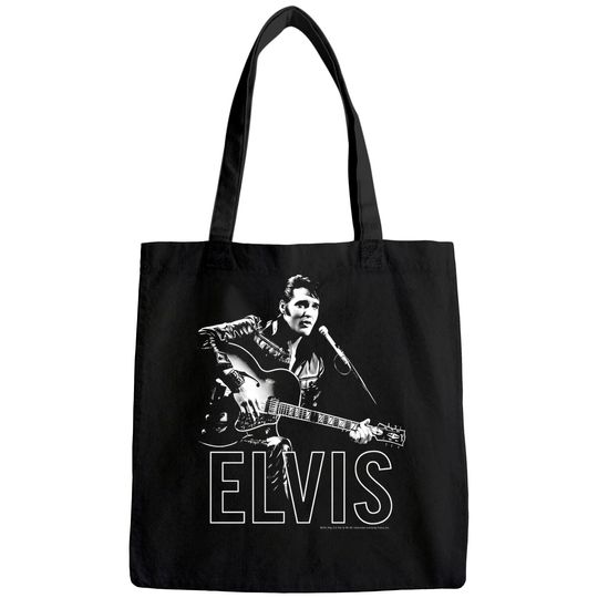 Elvis Presley The King Rock Guitar in Hand Adult Tote Bag