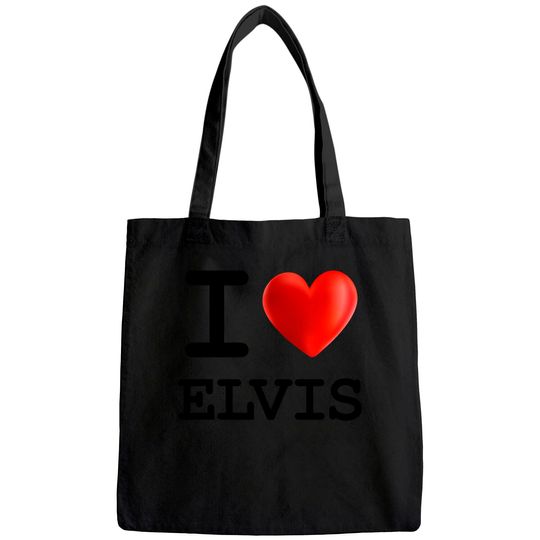 I Love ELVIS Heart Name Tote Bag
