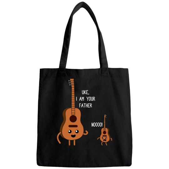 Uke I Am Your Father Funny Ukulele Banjo Guitar Player Gift Tote Bag