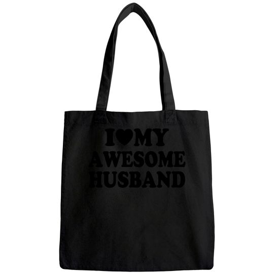 Women's I Love My Awesome Husband Tote Bag Couple Tote Bag