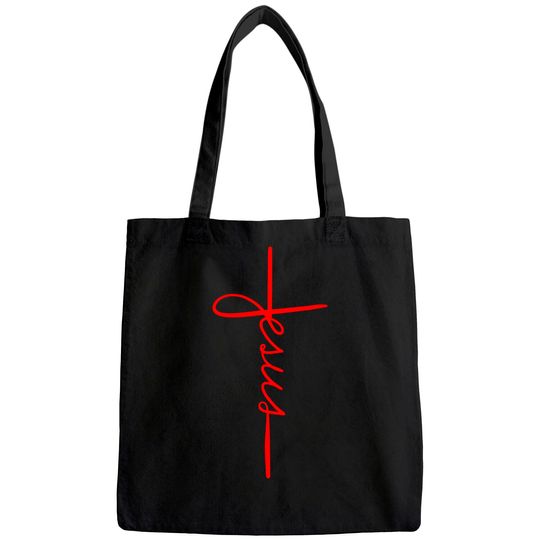 Cool Jesus Cross Gift For Men Women Funny Christian Faith Tote Bag
