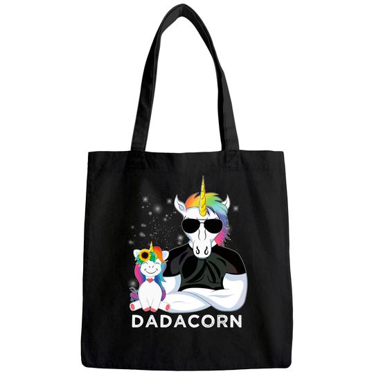 Dadacorn Muscle Unicorn Dad Baby, Daughter, Fathers Day Gift Tote Bag