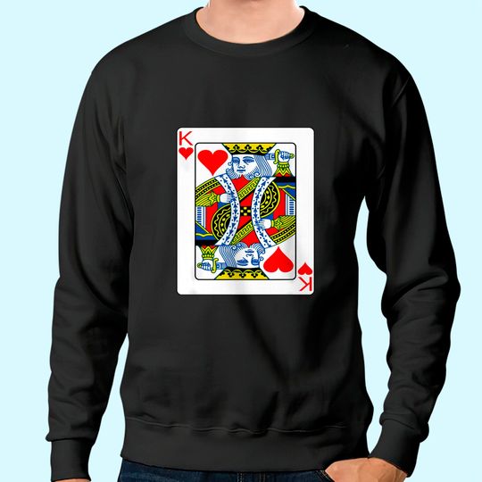 King Of Hearts Playing Card Sweatshirt
