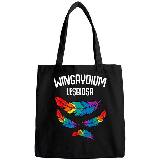 LGBT Pride 2021 Funny Lesbian Love Wingaydium Lesbiosa Gift Tote Bag