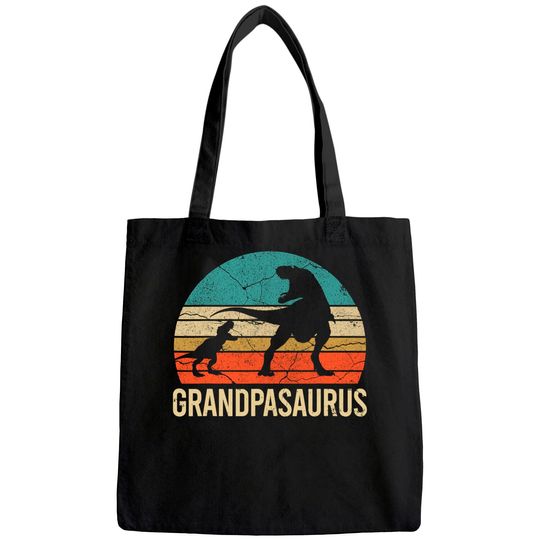 Grandpa dinosaur 1 Grandson Men christmas Gift Father's Day Tote Bag