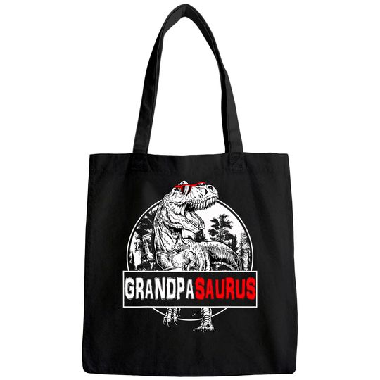 Father's Day Grandpasaurus T rex Dinosaur Grandpa Saurus Tote Bag