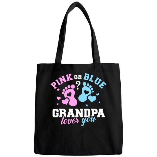 Gender reveal grandpa Tote Bag