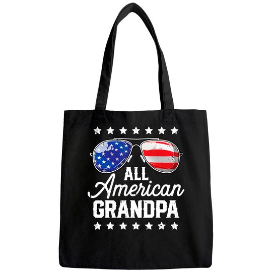 All American Grandpa 4th of July Family Matching Sunglasses Tote Bag